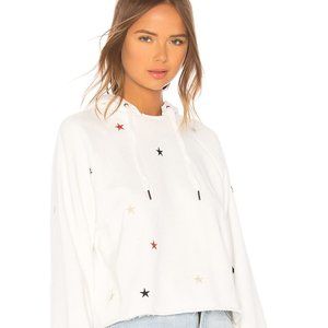 Pam & Gela Crop Hoodie Sweatshirt With Stars